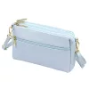 Luka 26-092 babakék női bőr oldaltáska, crossbody 23 x 15 x 7 cm