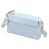 Luka 26-092 babakék női bőr oldaltáska, crossbody 23 x 15 x 7 cm