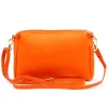 Luka 26-092 mandarin narancssárga női bőr oldaltáska, crossbody 23 x 15 x 7 cm