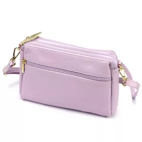   Luka 26-092 levendula lila női bőr oldaltáska, crossbody 23 x 15 x 7 cm