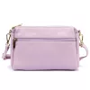 Luka 26-092 levendula lila női bőr oldaltáska, crossbody 23 x 15 x 7 cm