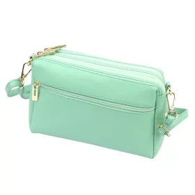   Luka 26-092 türkiz női bőr oldaltáska, crossbody 23 x 15 x 7 cm