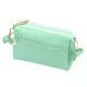 Luka 26-092 türkiz női bőr oldaltáska, crossbody 23 x 15 x 7 cm