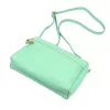Luka 26-092 türkiz női bőr oldaltáska, crossbody 23 x 15 x 7 cm