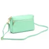 Luka 26-092 türkiz női bőr oldaltáska, crossbody 23 x 15 x 7 cm