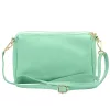 Luka 26-092 türkiz női bőr oldaltáska, crossbody 23 x 15 x 7 cm