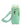 Luka 26-092 türkiz női bőr oldaltáska, crossbody 23 x 15 x 7 cm