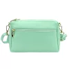 Luka 26-092 türkiz női bőr oldaltáska, crossbody 23 x 15 x 7 cm