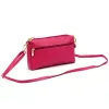 Luka 26-092 magenta női bőr oldaltáska, crossbody 23 x 15 x 7 cm