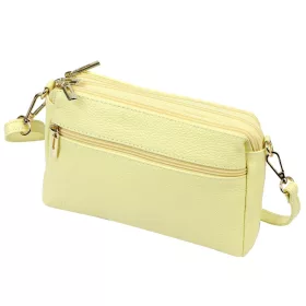   Luka 26-092 halvány sárga női bőr oldaltáska, crossbody 23 x 15 x 7 cm