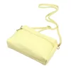 Luka 26-092 halvány sárga női bőr oldaltáska, crossbody 23 x 15 x 7 cm