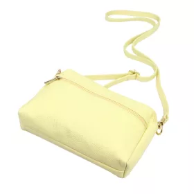   Luka 26-092 halvány sárga női bőr oldaltáska, crossbody 23 x 15 x 7 cm