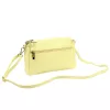 Luka 26-092 halvány sárga női bőr oldaltáska, crossbody 23 x 15 x 7 cm