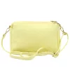 Luka 26-092 halvány sárga női bőr oldaltáska, crossbody 23 x 15 x 7 cm