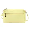Luka 26-092 halvány sárga női bőr oldaltáska, crossbody 23 x 15 x 7 cm