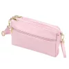 Luka 26-092 pasztell rózsaszín női bőr oldaltáska, crossbody 23 x 15 x 7 cm