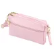 Luka 26-092 pasztell rózsaszín női bőr oldaltáska, crossbody 23 x 15 x 7 cm