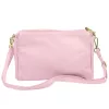 Luka 26-092 pasztell rózsaszín női bőr oldaltáska, crossbody 23 x 15 x 7 cm