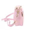Luka 26-092 pasztell rózsaszín női bőr oldaltáska, crossbody 23 x 15 x 7 cm
