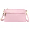 Luka 26-092 pasztell rózsaszín női bőr oldaltáska, crossbody 23 x 15 x 7 cm