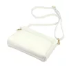 Luka 26-092 fehér női bőr oldaltáska, crossbody 23 x 15 x 7 cm