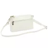 Luka 26-092 fehér női bőr oldaltáska, crossbody 23 x 15 x 7 cm