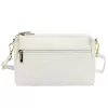 Luka 26-092 fehér női bőr oldaltáska, crossbody 23 x 15 x 7 cm