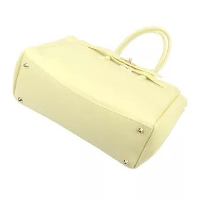   Camilla PREMIUM 10.004 pasztell sárga női bőr válltáska 37 x 24 x 14 cm