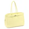Camilla PREMIUM 10.004 pasztell sárga női bőr válltáska 37 x 24 x 14 cm