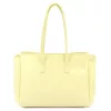 Camilla PREMIUM 10.004 pasztell sárga női bőr válltáska 37 x 24 x 14 cm