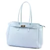 Camilla PREMIUM 10.004  pasztell kék női bőr válltáska 37 x 24 x 14 cm