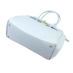   Camilla PREMIUM 10.004  pasztell kék női bőr válltáska 37 x 24 x 14 cm