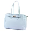 Camilla PREMIUM 10.004  pasztell kék női bőr válltáska 37 x 24 x 14 cm