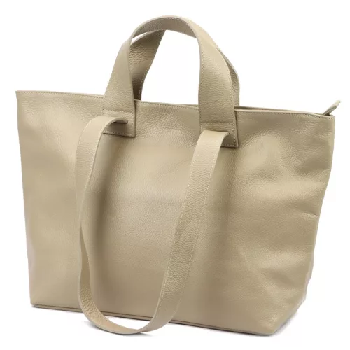 Luka 25-078 DOLLARO drapp női bőr kézitáska, válltáska 43 x 30 x 17 cm