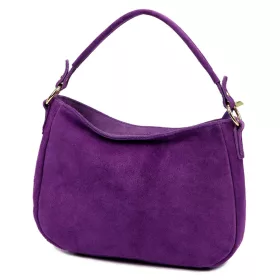   Luka 24-085 GOLD ibolya lila női velúr bőr kézitáska 31 x 23 x 8 cm