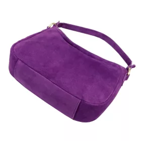   Luka 24-085 GOLD ibolya lila női velúr bőr kézitáska 31 x 23 x 8 cm