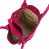 Luka 26-026 magenta női velúr bőr válltáska, shopper 40 x 37 x 13 cm
