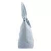Luka 26-026 babakék női velúr bőr válltáska, shopper 40 x 37 x 13 cm