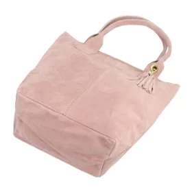   Luka 26-026 púder női velúr bőr válltáska, shopper 40 x 37 x 13 cm