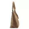 Luka 26-026 sötét bézs női velúr bőr válltáska, shopper 40 x 37 x 13 cm