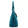 Luka 26-026 türkiz kék női velúr bőr válltáska, shopper 40 x 35 x 18 cm
