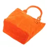 Luka 26-026 narancs női velúr bőr válltáska, shopper 40 x 35 x 18 cm