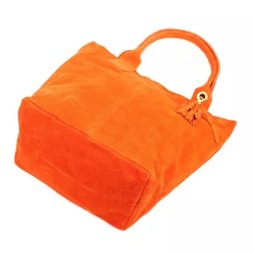  Luka 26-026 narancs női velúr bőr válltáska, shopper 40 x 35 x 18 cm