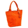 Luka 26-026 narancs női velúr bőr válltáska, shopper 40 x 35 x 18 cm
