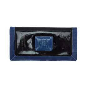   Giorgio Carelli fekete-kék női bőr pénztárca 19,5 x 10 cm