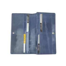   Giorgio Carelli fekete-kék női bőr pénztárca 19,5 x 10 cm