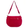 Luka 26-098 magenta női velúr bőr válltáska, oldaltáska 37 x 26 x 5 cm