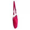 Luka 26-098 magenta női velúr bőr válltáska, oldaltáska 37 x 26 x 5 cm