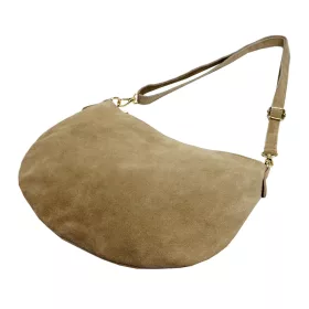   Luka 26-098 taupe női velúr bőr válltáska, oldaltáska 37 x 26 x 5 cm