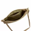 Luka 26-098 taupe női velúr bőr válltáska, oldaltáska 37 x 26 x 5 cm